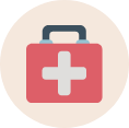 1A clinic icon, healthcare briefcase