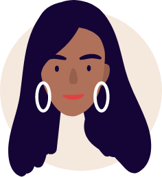 vector illustration of a woman's head